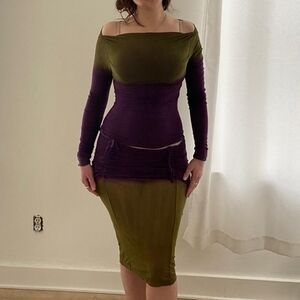 Plein Sud Mesh Skirt And Top Twin Set